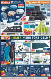 Norma Prospekt woche 45 Seite 15: SANTOSINI Flanell-Weichschaumbadematte €5,99, Made in EU €6,99