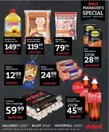 Oxford Freshmarket catalogue Page 2: Aunt Caroline Parboiled Rice €119,99, Rainbow IQF Chicken €79,99