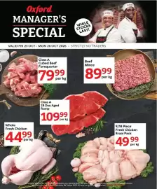 Oxford Freshmarket catalogue Page 3: Class A 28 Day Aged Rump €109,99, Beef Mince €89,99