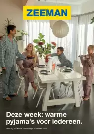 Zeeman folder Pagina 1: ZEEMAN Deze week: warme pyjama's voor iedereen. zaterdag 24 oktober t/m vrijdag 6 november 2026