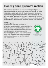 Zeeman folder Pagina 10: Hoe wij onze pyjama's maken We maken onze artikelen op een manier die past bij hoe wij werken