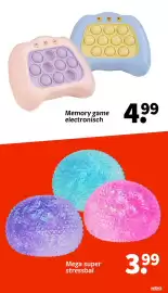 Wibra folder | Sint Pagina 8: Memory game elektronisch €4,99, Mega super stressbal €3,99