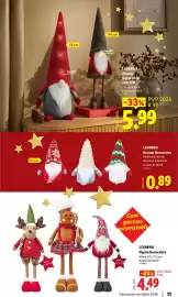 Folheto Lidl Página 11: A+ - figura decorativa €4,99, A+ - gnomo decorativo €0,89
