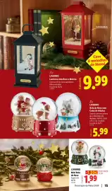 Folheto Lidl Página 15: A+ - balai de nieve con caixa de musica €5,99, A+ - mini bola de neve €1,99