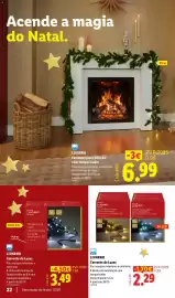 Folheto Lidl Página 22: A+ - corrente luxe 200 led en imprixador €6,99, A+ - corrente de luzes €2,29