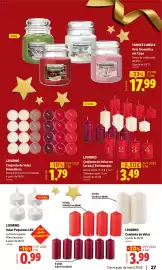 Folheto Lidl Página 27: A+ - velas pequenas led €0,99, A+ - conjunto de velas €3,99