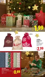 Folheto Lidl Página 33: A+ - saco para pernas €1,99, A+ - papel de embrulho €0,89
