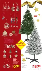 Folheto Lidl Página 5: Com - arvoro de natal €16,99, Decoração natalicia €0,99
