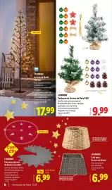Folheto Lidl Página 6: Com - saia para arvore de natal com led €6,99, A+ - avène de natal top cm €17,99
