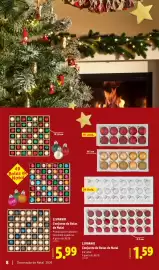 Folheto Lidl Página 8: A+ - conjunto de bolsa de malta €5,99, A+ - comjunto de bolas de natal €1,59