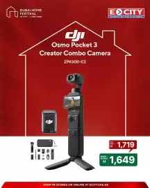ECity catalogue Page 2: Osmo Pocket 3 Creator Combo Camera ZPK300-C2 €1.649,00