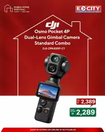 ECity catalogue Page 4: Osmo Pocket 4P Dual-Lens Gimbal Camera Standard Combo DJI-ZPK400P-C1 €2.289,00