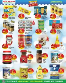 New W Mart leaflet Page 4: Maggi 2 minute noodle chicken €8,50, Maggi noodles masala €3,50