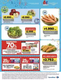 Catálogo Carrefour Página 19: Milanesas congeladas rebozadas de nalga/pollo/cerdo €6.565,00, Manzana roja €5.990,00