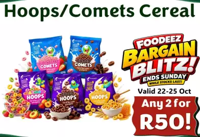 Foodeez catalogue Page 3: Hoops/Comets Cereal €50,00