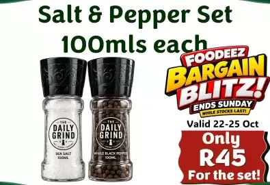 Foodeez catalogue Page 7: Salt & Pepper Set The Daily Grind €45,00