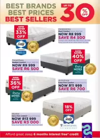 Dial a Bed catalogue Page 2: BEST BRANDS BEST PRICES UP TO BEST SELLERS 30 OFF SUPER SAVER 33% OFF Sealy with exclusive