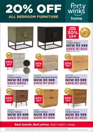 Dial a Bed catalogue Page 4: Kaela 2 Drawer Pedestal €3.999,00, Arlan 3 Drawer Pedestal €5.599,00