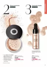 Catálogo Oriflame Página 37: Polvos tradizados €38,80, Theone illu skin €159,90