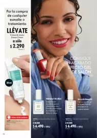 Catálogo Oriflame Página 42: 45% premix cans 375ml €2.290,00, Base para unas grip & lock €6.490,00