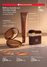 Catálogo Oriflame Página 46: Giordani - tinte bronceador gold essenza €14.990,00, Brocha para bronceador €12.990,00