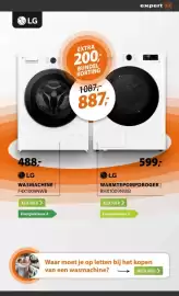 Expert folder week 44 Pagina 13: LG Wasmachine F4X1009NWB €488,00, LG Warmtepompdroger RHX1009NWB €599,00