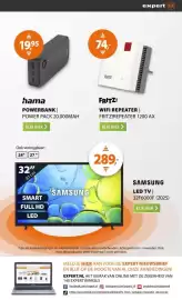 Expert folder week 44 Pagina 23: Fritz! WiFi Repeater 1200 AX €74,00, Samsung Led TV 32F6000F (2025) €289,00
