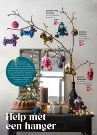 Intratuin folder week 44 Pagina 23: Ornament bal panter €4,90, Ornament teckel panter €8,99