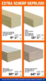 GAMMA folder week 44 Pagina 21: OSB3 constructieplaat €11,79, Multiplex plaat hardhout €49,99