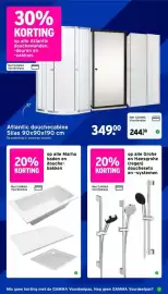 GAMMA folder week 44 Pagina 38: Atlantic douchecabine Silas €244,30, Marho baden en douche-bakken