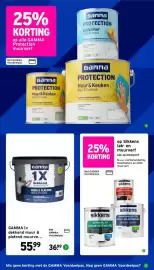 GAMMA folder week 44 Pagina 4: Gamma Protection muurverf, Gamma 1x dekkend muur & plafond €36,99