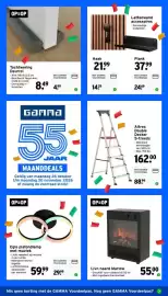 GAMMA folder week 44 Pagina 48: Eglo plafondlamp met muziek €29,99, Livn haard Marlow €55,00