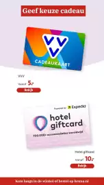 Bruna folder week 44 Pagina 36: Expedia hotel giftcard €10,00, VVV cadeaukaart €5,00
