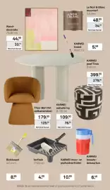 Karwei folder week 44 Pagina 18: Wanddecoratie €33,74, Theo-Bert Pot eetkamerstoel €125,30