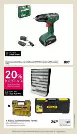 Karwei folder week 44 Pagina 47: Bosch accuschroefboormachine Easydrill 18V-38 €89,99, Stanley assortimentsdoos FatMax €19,99