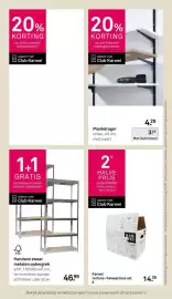 Karwei folder week 44 Pagina 49: Handson zwaar metalen opbergrek €46,99, Karwei verhuis-/bewaardoes set 5 €14,39