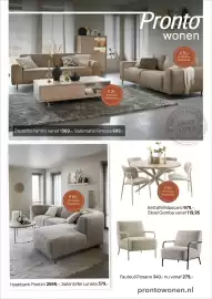 Pronto wonen folder week 44 Pagina 2: Hoekbank Pantini €2.599,00, Fauteuil Posano €279,00