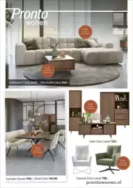 Pronto wonen folder week 44 Pagina 5: Kast Calvo €599,00, Eettafel Tavolo €1.199,00