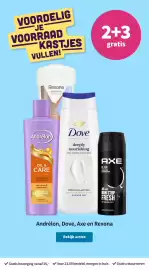 Plein.nl folder week 44 Pagina 8: Andrélon, Dove, Axe en Rexona 2+3 gratis