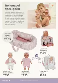 Prenatal folder Pagina 36: Little Dutch babypop Philou €17,95, Little Dutch rugtas €19,95