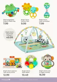 Prenatal folder Pagina 52: Bright Starts Oball rammelaar €7,99, Oball aangrijpbal Jingle & Shake frog €7,99