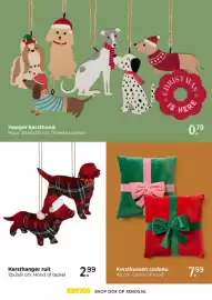 Xenos folder Pagina 12: Hanger kersthond €0,79, Kerstkussen cadeau €7,99
