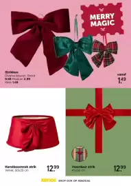 Xenos folder Pagina 15: Voordeur strik €12,99, Kerstboomrok strik €12,99