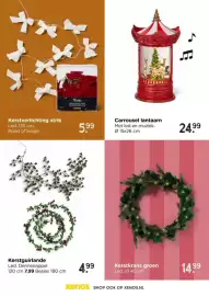 Xenos folder Pagina 18: Carrousel lantaarn €24,99, Kerstkrans groen €14,99