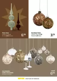 Xenos folder Pagina 25: Kerstballen Calm Chocolate €0,99, Kerstbal Dots €3,29