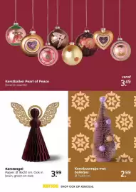 Xenos folder Pagina 40: Kerstengel €3,99, Kerstballen Pearl of Peace €3,49