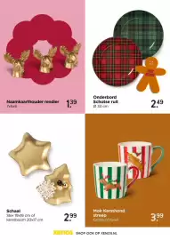 Xenos folder Pagina 54: Mok Kersthond streep €3,99, Schaal €2,99