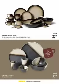 Xenos folder Pagina 59: Servies Roots bruin €2,99, Servies Cortado €3,99
