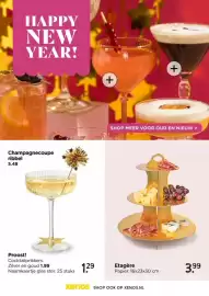 Xenos folder Pagina 80: HAPPY NEW YEAR!, Champagnecoupe ribbel €5,49