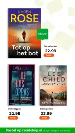 The Read Shop folder week 44 Pagina 8: Karen rose tot op het bot €22,99, Emily Rudolf de huisoppas €22,99
